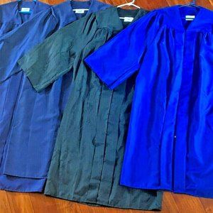 Josten's Black Royal Navy Graduation Gown, Robe EC YOU CHOOSE Halloween Costume
